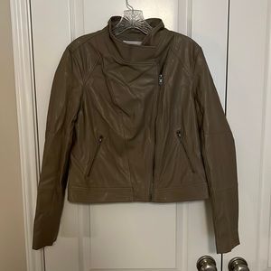 Jack Brown Faux Leather Jacket